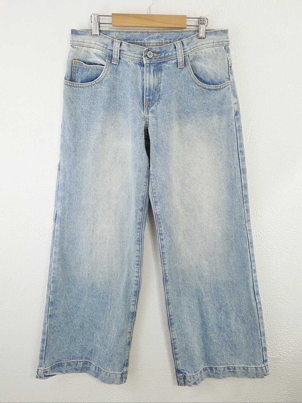 John Galt Light Indigo Gracie Low Rise Baggy Carpenter Jeans size small - Picture 2 of 8